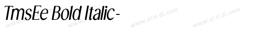 TmsEe Bold Italic字体转换